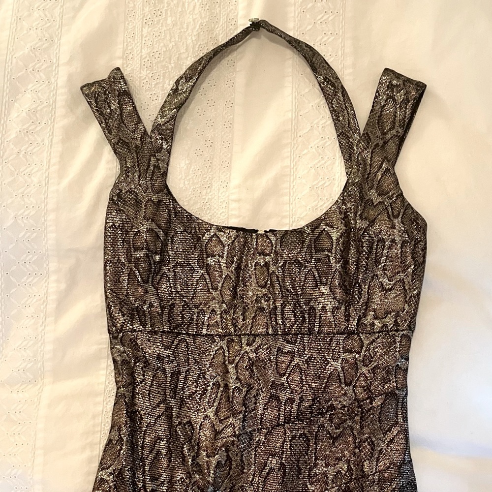 Guess dress, shimmery snakeskin, never worn, size 4